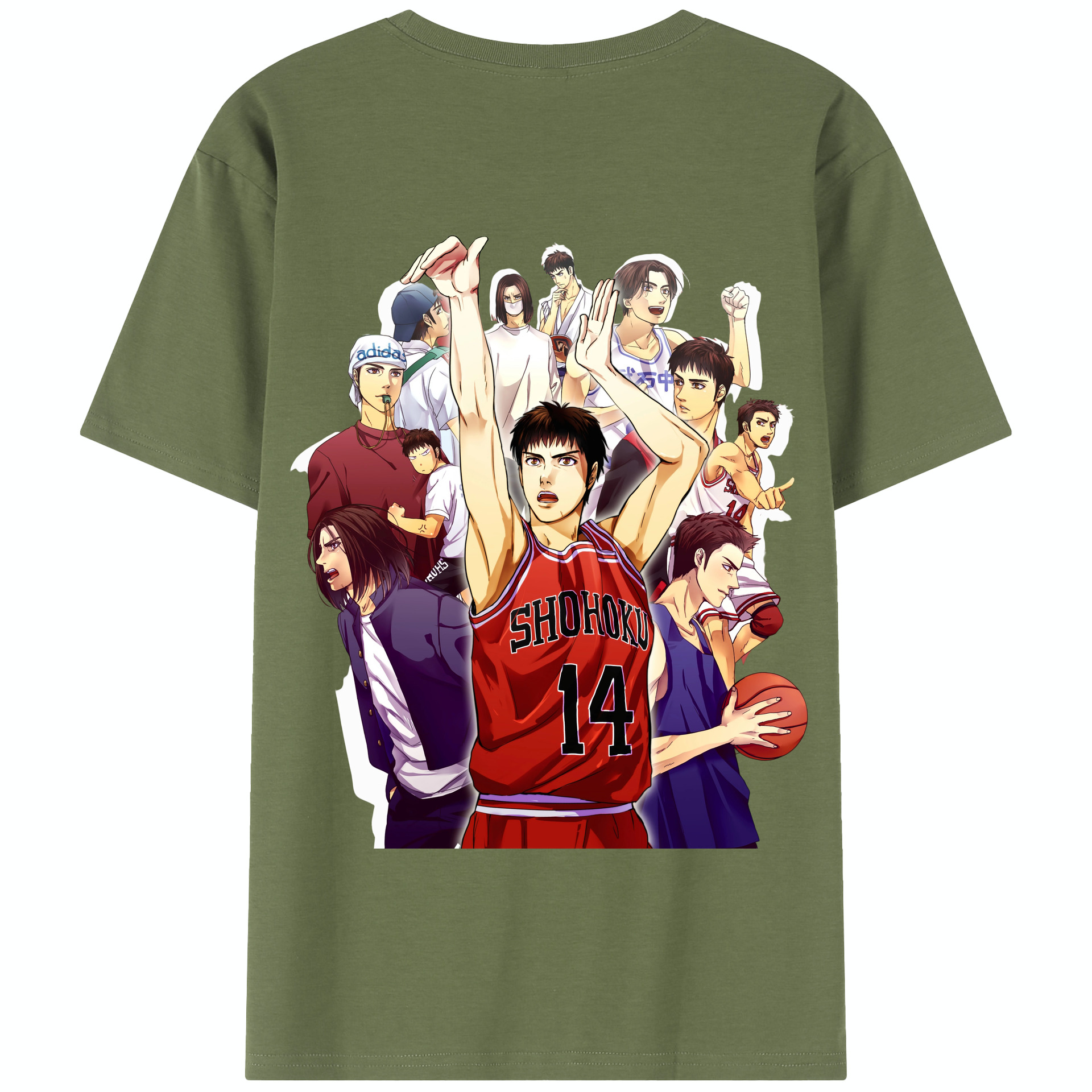 SLAM DUNK／スラムダンク 綿100％半袖Tシャツ（背面プリント）